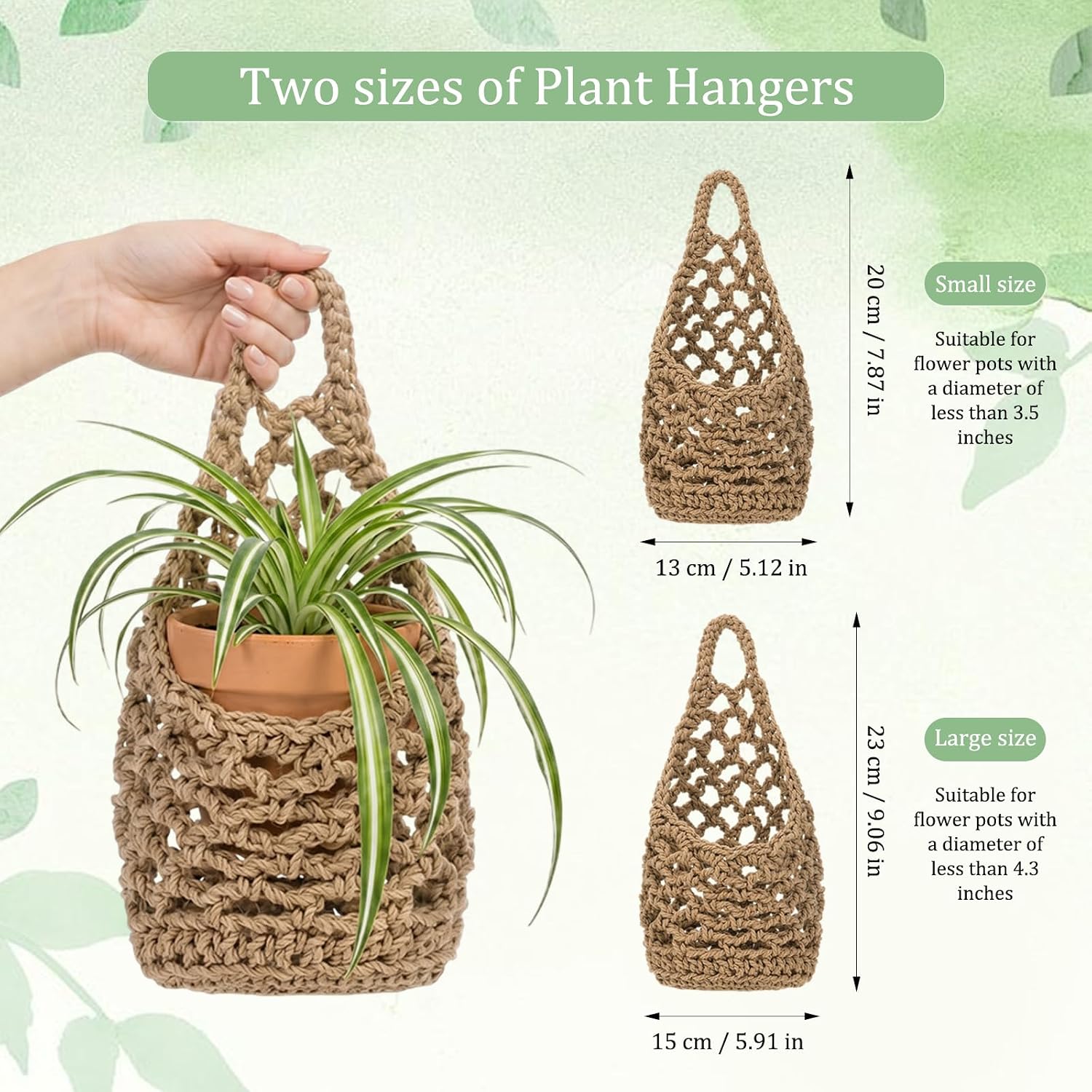 Brown Macrame Wall Hanging Plant Planters