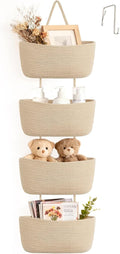 4‑Tier Jute Over‑Door Storage Basket
