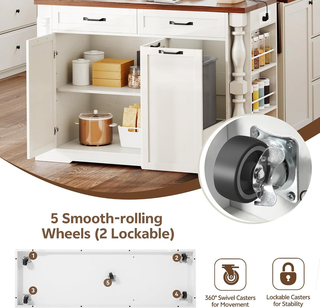 Rolling Kitchen Island Storage Cart