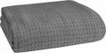 Grey Cotton Thermal Twin Bed Blanket